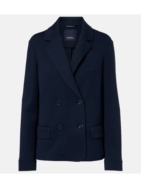 Sacou 's Max Mara cu două rânduri de nasturi albastru