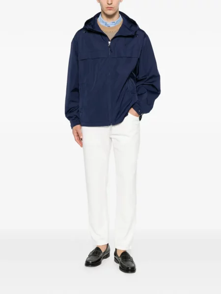 Tricou polo Polo Ralph Lauren cu broderie cu glugă albastru