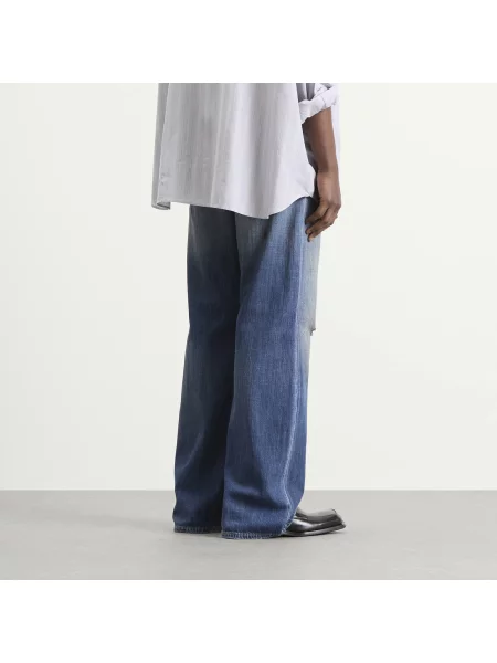 Szerokie jeansy Acne Studios niebieskie