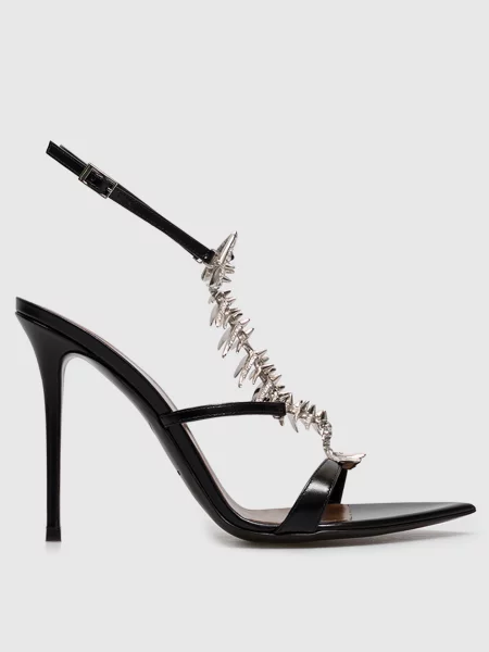 Шкіряні босоніжки SLIM Giuseppe Zanotti чорні