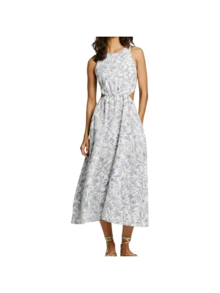 Rochie din denim Pepe Jeans alb
