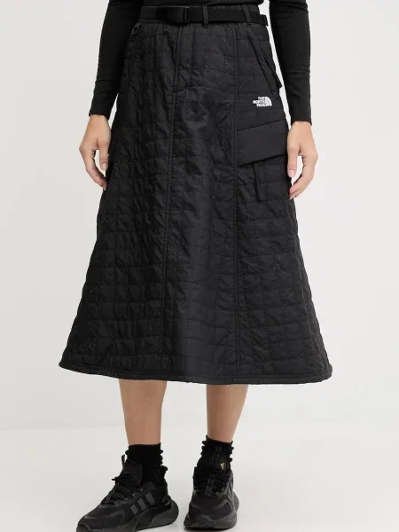 The North Face fustă Quilted Volume midi evazați negru