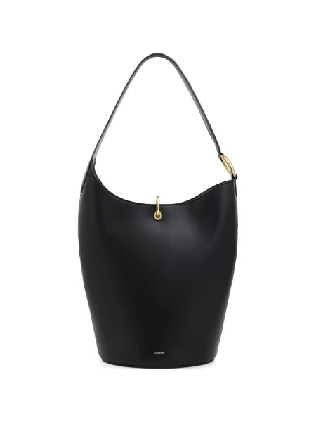 Inel Rabanne din piele negru