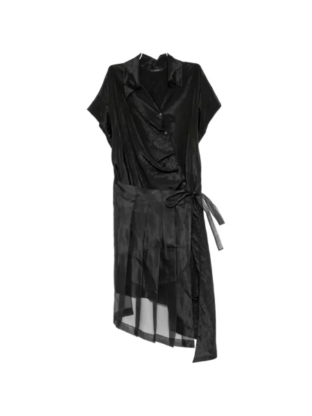 Sukienka midi Gaz De Lin do kolan garniturowa czarna