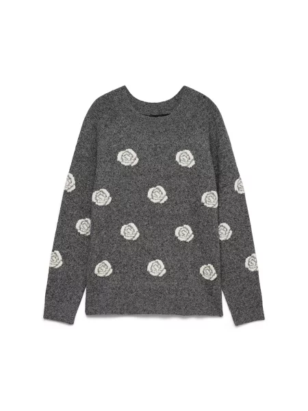 VERO MODA Pulover VMDOFFY crem / grafit gri