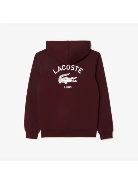 Bluza z kapturem Lacoste czerwona