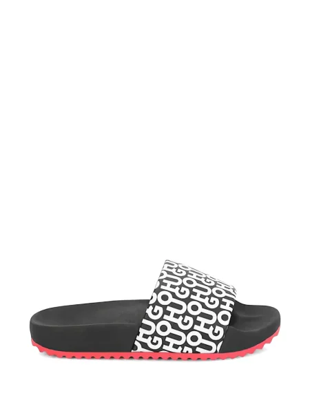 Papuci Bosswear cu imagine negru