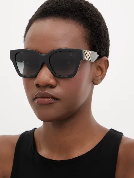 Burberry ochelari de soare cat eye pentru femei negru