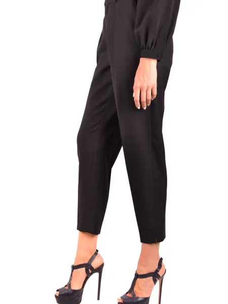 Spodnie Saint Laurent wełniane czarne