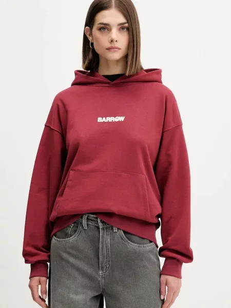 Кофта Barrow з капюшоном візерунок бордовий