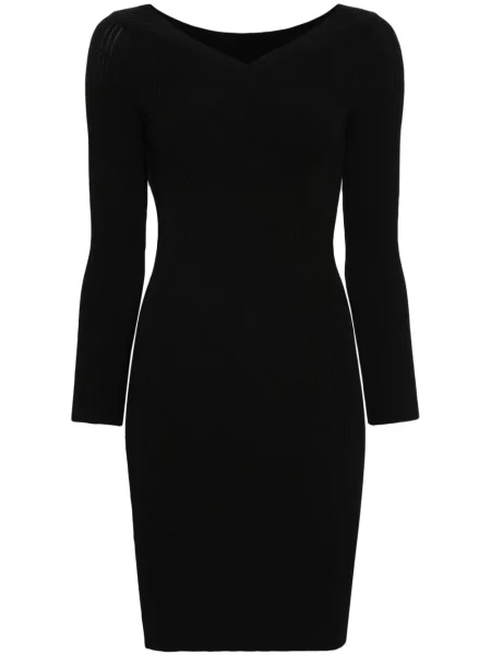 Rochie Alberta Ferretti tricotate cu decolteu în V de costum negru
