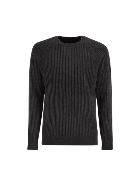 Sweter Rrd w jednolitym kolorze z dżerseju szary
