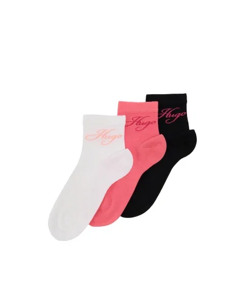 HUGO Nogavice bež / breskev / svetlo / črna roza