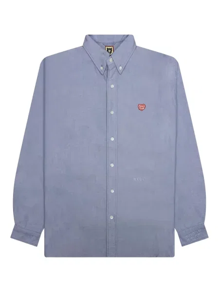 Košile Human Made se srdcovým vzorem modrá