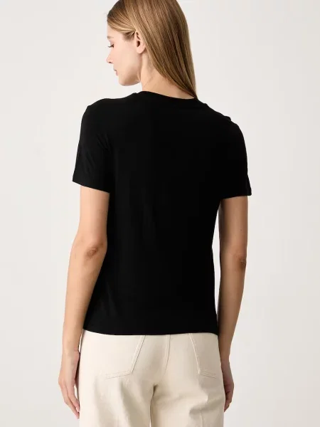 Armani Exchange tričko dámske z viskózy čierna