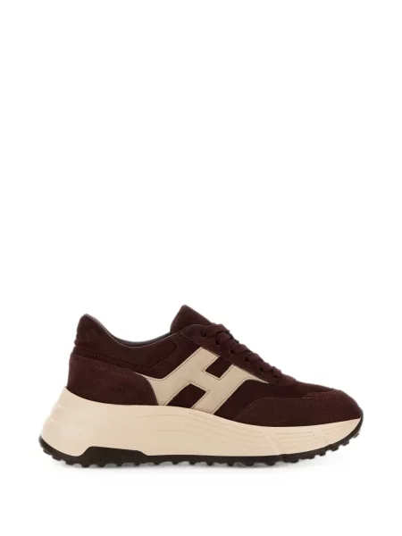 Sneakerși Hogan din piele de căprioară roșu