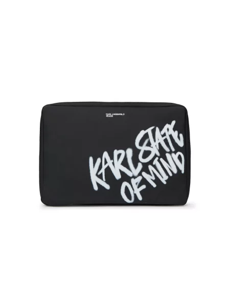 KARL LAGERFELD JEANS Geantă laptop KARL QUOTE LAPTOP negru