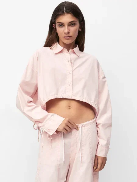 Pull&Bear Bluză pal roz