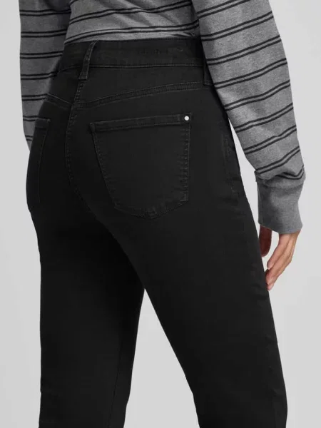 Jeansy z wysokim stanem krój wide fit w odcieniu dark wash model Dream Kick' Mac czarne