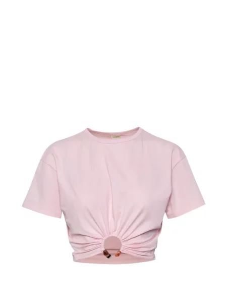 Tricou Baobab cu volane roz