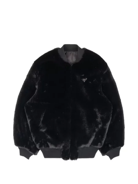 Geacă bomber Prada cu blană negru