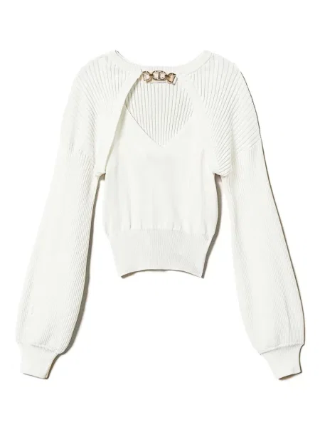 Sweter dziecięcy Twinset biały