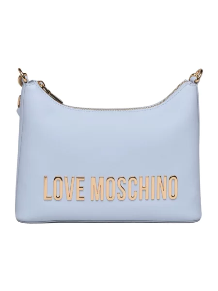 Torebka Love Moschino z logo niebieska