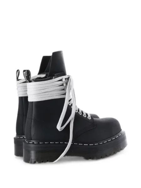 Боти Rick Owens с връзки на платформе с дантела черно