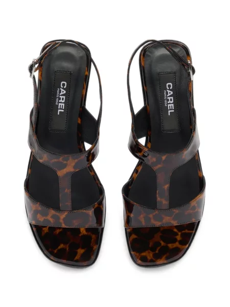 Sandale Carel Paris cu imagine cu model leopard maro