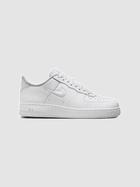 Кожаные повседневные кроссовки Nike Air Force 1 белые