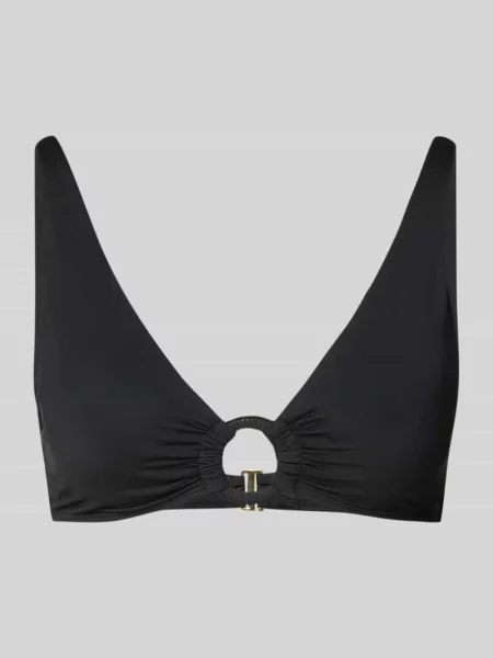 Góra bikini z regulowanymi ramiączkami Lauren Ralph Lauren czarne