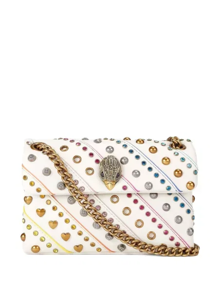 Mini geanta crossbody Kurt Geiger London de cristal mini alb
