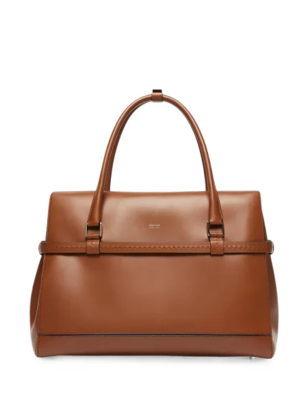 Geantă shopper Max Mara din piele maro