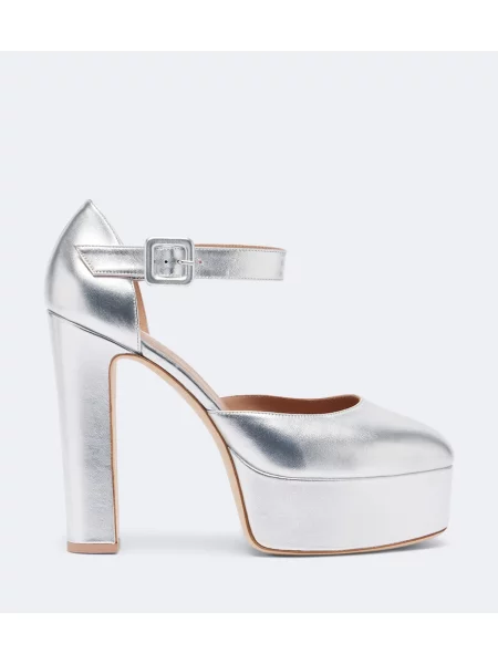 Pantofi cu toc Malone Souliers din piele cu platformă