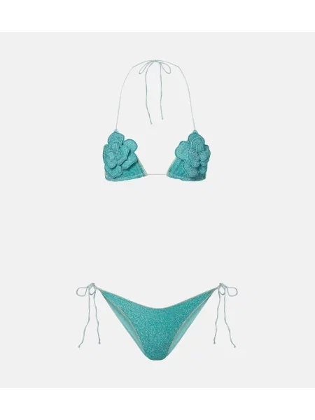 Bikini Oseree cu model floral albastru