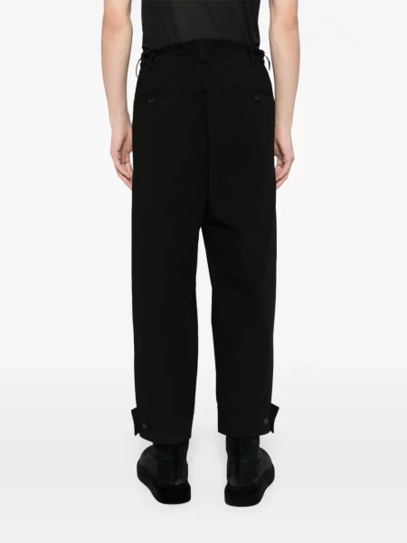 Pantaloni Yohji Yamamoto din canvas negru