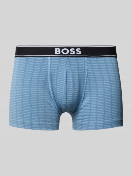Bokserki z mieszanki bawełnianej Boss niebieskie