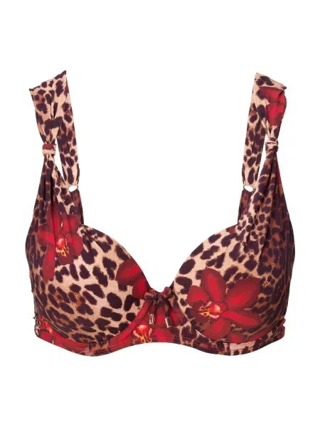 LingaDore Sutien costum de baie / ciocolatiu / roșu bej