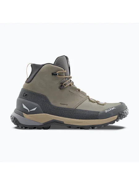 Salewa férfi túrabakancs Puez Leather Mid Ptx bungee kord / onyx. Méret: 41 EU barna