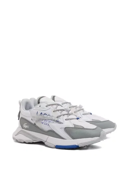 Sneakerși Lacoste cu imagine alb