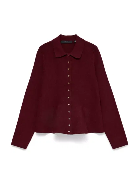 VERO MODA Geacă tricotată VMJennie burgundy roșu