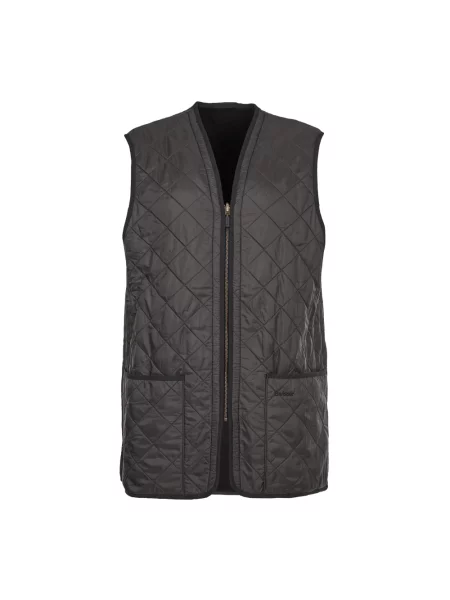 Barbour Kurtki Mężczyzna XL Kamizelka Polarquilt czarny