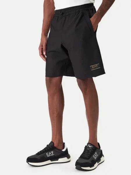 Pantaloni sport Emporio Armani Ea7 negru