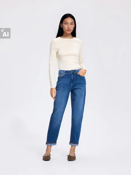 Reserved Джинси relaxed slim синій