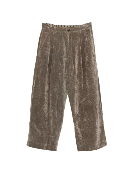 Pantaloni Ziggy Chen de catifea verde
