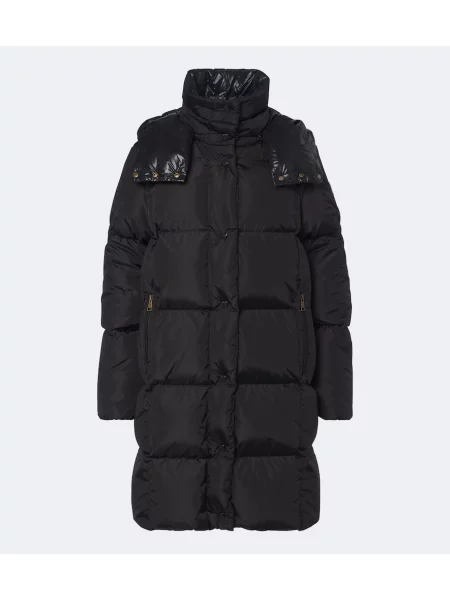 Palton Moncler cu glugă negru