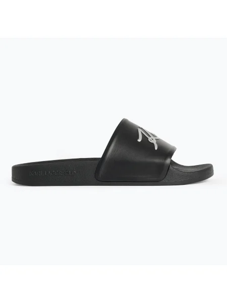 Papuci pentru femei KARL LAGERFELD Kondo Signia black rubber negru