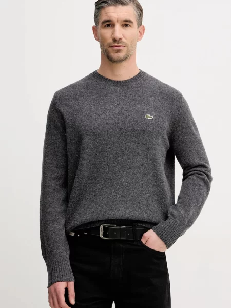 Lacoste pulover ženski volnen siva