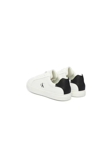 Calvin Klein Sneakersy Low Pro Cup Laceup Lth Moire biela