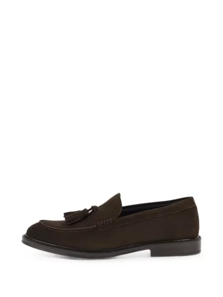 Pantofi loafer Boggi Milano din piele de căprioară maro